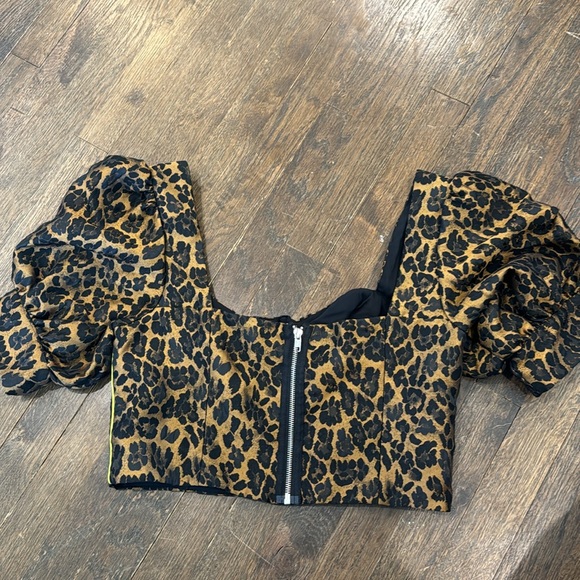 For Love & Lemons bustier leopard top LARGE - Picture 9 of 9